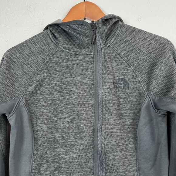 The North Face Full Zip Jacket Hooded Tapered Grey Zip Pocket - S - Picture 2 of 4
